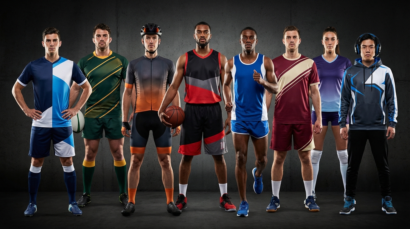 Équipements sportifs personnalisés FLARE - Maillots et tenues sublimation fabrication Europe